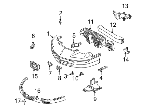 1993 Chevy Camaro Front Bumper Diagram