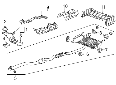 2014 Cadillac ATS Exhaust Components Diagram 2 - Thumbnail