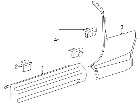 2008 Pontiac Solstice Interior Trim - Pillars, Rocker & Floor Diagram