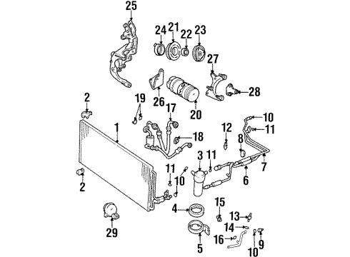 1998 Chevy Lumina Bracket Assembly, A/C Accumulator Diagram for 10228016