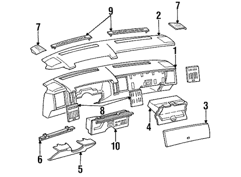 1991 Pontiac Grand Am CLUSTER A Diagram for 22548718