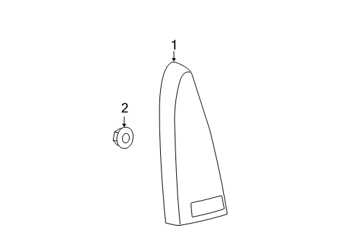 2010 Cadillac DTS Lamp Assembly, Tail (L.H.) Diagram for 15858151