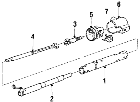 1989 Pontiac Bonneville Steering Column, Steering Wheel Diagram 1 - Thumbnail