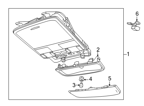 2011 Chevy Caprice Overhead Console Diagram 1 - Thumbnail