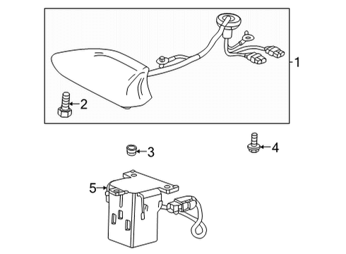 2022 GMC Hummer EV Pickup AMPLIFIER ASM-RDO SPKR Diagram for 87823431