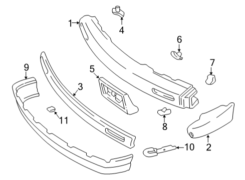 1997 Chevy Blazer Front Bumper Diagram