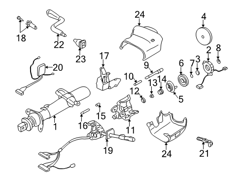 2003 GMC Yukon Cover Kit,Steering Column Trim (Medium Neutral) *Neutral Diagram for 26089141