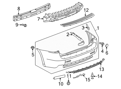 2009 Chevy Equinox Rear Bumper Diagram 1 - Thumbnail