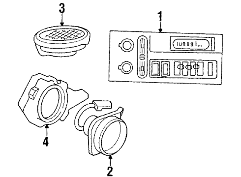 1999 Chevy Monte Carlo Speaker Asm Diagram for 16184161