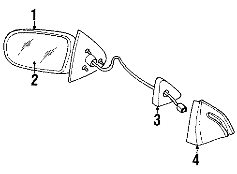 1998 Oldsmobile Cutlass Outside Mirrors Diagram