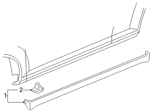 2006 Chevy Cobalt Exterior Trim - Pillars, Rocker & Floor Diagram