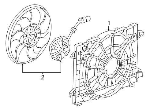 2019 Cadillac CT6 Cooling System, Radiator, Water Pump, Cooling Fan Diagram 8 - Thumbnail