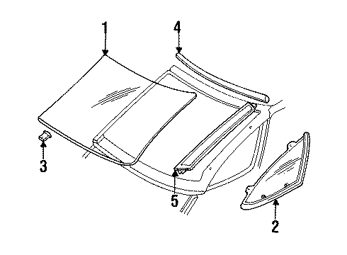 1991 Chevy Lumina APV Windshield Glass Diagram