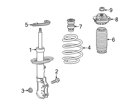 2020 Buick Enclave Struts & Components - Front Diagram