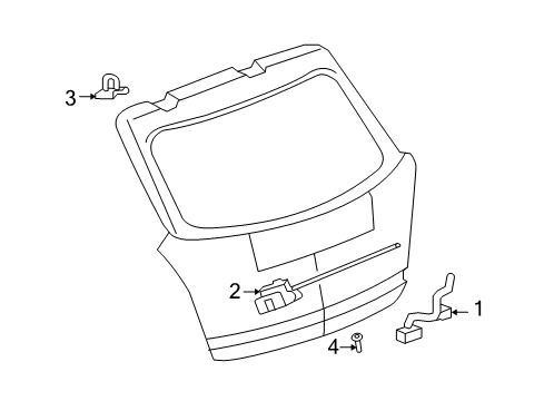 2008 Saturn Vue Lift Gate, Body Diagram 3 - Thumbnail