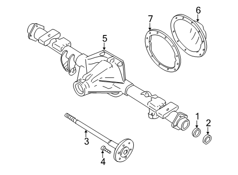 2001 Chevy Silverado 2500 HD Axle Housing - Rear Diagram 3 - Thumbnail