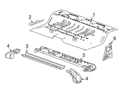 2020 GMC Canyon Rear Floor Diagram 1 - Thumbnail