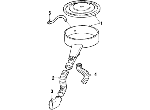 1984 Cadillac Eldorado TUBE, Engine Crankcase Ventilation Diagram for 1630830