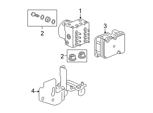 2009 Chevy Cobalt Electronic Brake Control Module Kit Diagram for 20827128