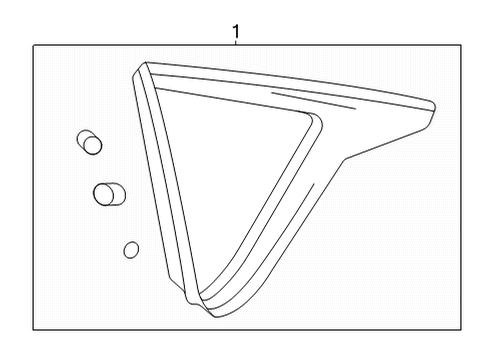 2023 Cadillac CT5 Exterior Trim - Quarter Panel Diagram