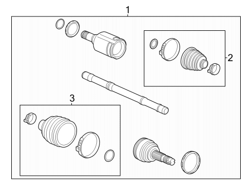 2024 Chevy Trax Drive Axles  Diagram