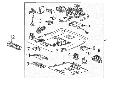 2018 GMC Yukon Overhead Console Diagram 2 - Thumbnail