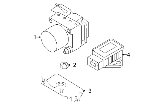 2015 Chevy City Express Insulator,Electronic Brake & Traction Control Module Diagram for 19316636