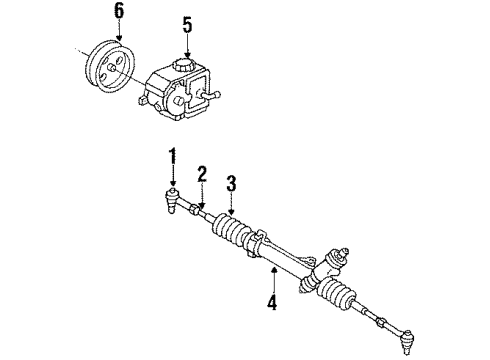 1986 Oldsmobile Delta 88 P/S Pump & Hoses, Steering Gear & Linkage Diagram