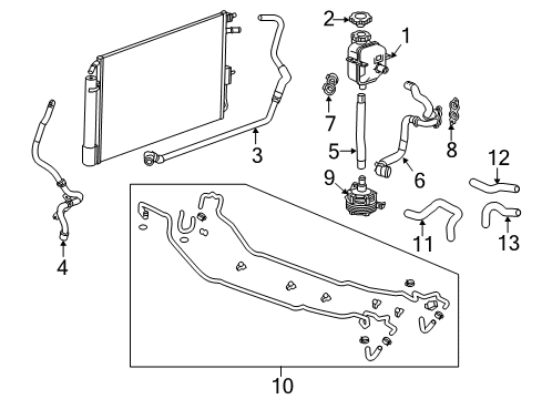 2016 Chevy Volt Hose, Generator Control Module Coolant Diagram for 23378376