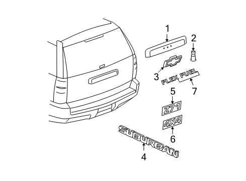 2010 Chevy Suburban 2500 Parking Aid Diagram