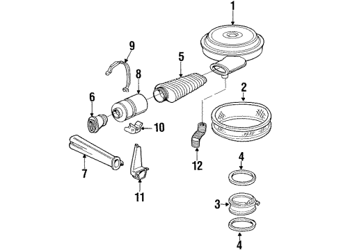 1994 Chevy C3500 Tube Assembly, Engine Air Heat Stove Diagram for 14088618