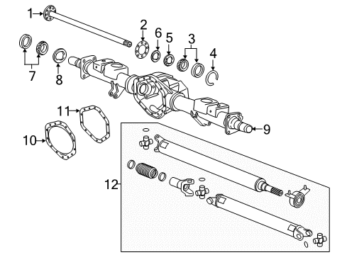 2016 GMC Sierra 2500 HD Axle Housing - Rear Diagram 2 - Thumbnail