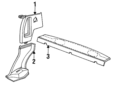 1985 Buick Century Interior Trim - Quarter Panels Diagram 2 - Thumbnail