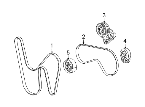 2006 Cadillac CTS Belts & Pulleys, Maintenance Diagram 2 - Thumbnail