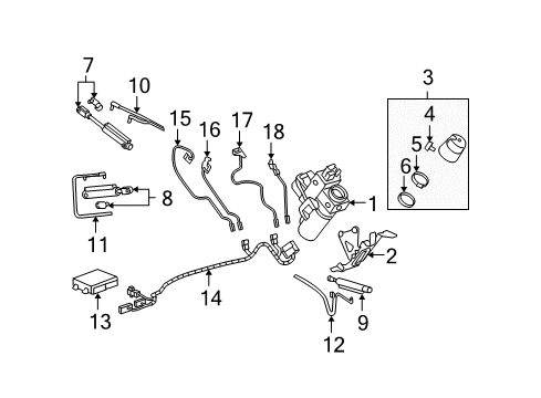 2011 Chevy Corvette Convertible Top Diagram 1 - Thumbnail