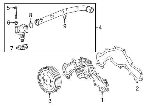 2020 Cadillac XT6 Water Pump Diagram