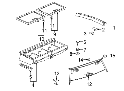 2006 Pontiac Montana Interior Trim - Rear Body Diagram