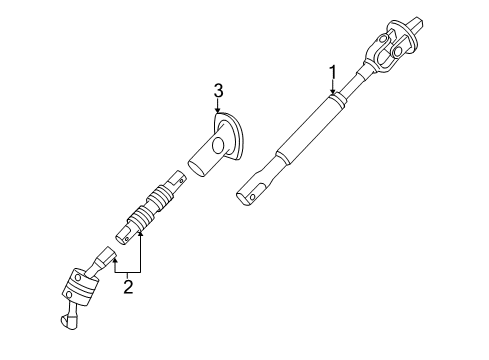 2011 Chevy Silverado 3500 HD Lower Steering Column Diagram 1 - Thumbnail