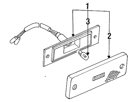 1985 Chevy Spectrum Front Lamps - Side Marker Lamps Diagram