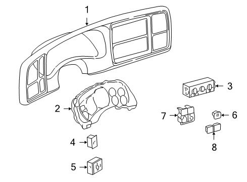 2001 Chevy Tahoe A/C & Heater Control Units Diagram