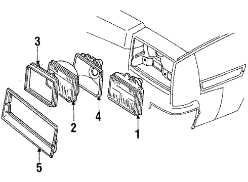 1985 Oldsmobile Toronado Headlamps Diagram