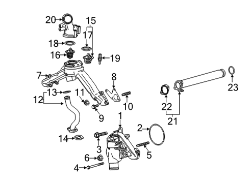 2022 GMC Sierra 3500 HD Water Pump Diagram 1 - Thumbnail