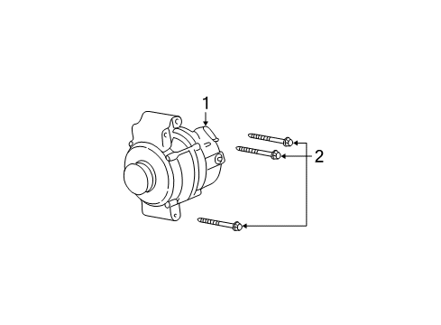 2002 Oldsmobile Alero Alternator Diagram 1 - Thumbnail