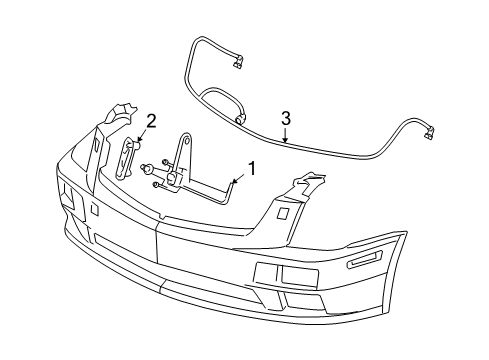 2008 Cadillac STS Washer Components Diagram