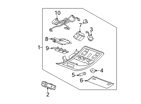 2010 Cadillac Escalade EXT Sunroof  Diagram 1 - Thumbnail