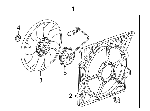 2011 Cadillac SRX Cooling System, Radiator, Water Pump, Cooling Fan Diagram 3 - Thumbnail