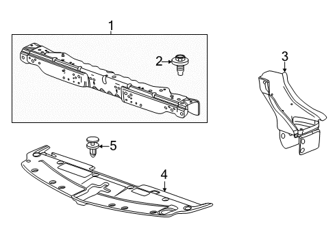 2013 Chevy Volt Shield Assembly, Front Compartment Front Sight Diagram for 22839771