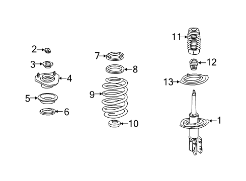 2001 Chevy Monte Carlo Struts & Components - Front Diagram