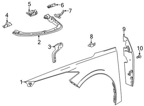 2021 Chevy Corvette Fender & Components Diagram 1 - Thumbnail