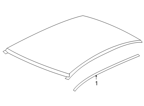 2010 Chevy Malibu Exterior Trim - Roof Diagram 1 - Thumbnail